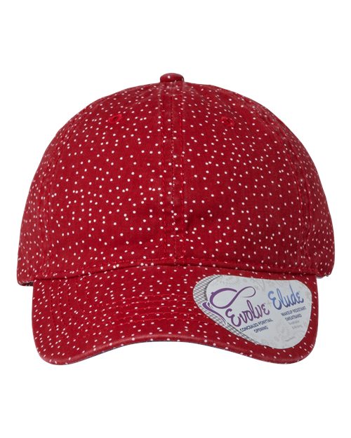 Infinity Her HATTIE Women's Unstructured Fashion Prints Cap - Red/ White Polka Dots