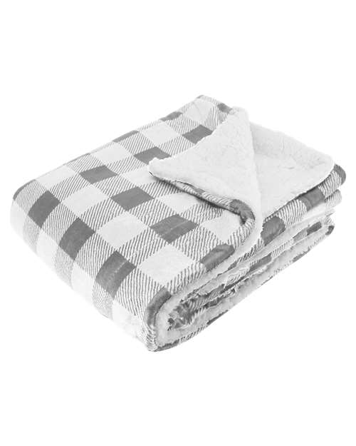 Alpine Fleece 8712 Micro Mink Sherpa Blanket - Grey Buffalo
