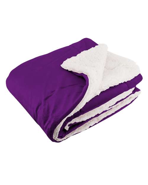 Alpine Fleece 8712 Micro Mink Sherpa Blanket - Plum