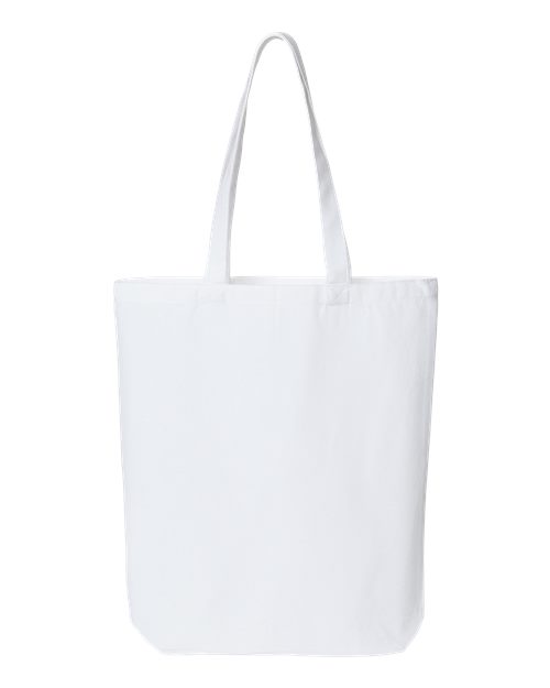 Load image into Gallery viewer, OAD OAD106R Midweight Recycled Gusseted Tote - White
