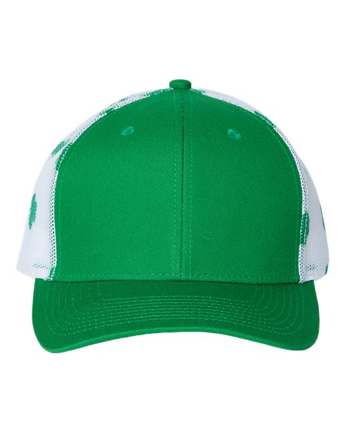 Kati S700M Printed Mesh Trucker Cap - Kelly Green/ White/ Clover
