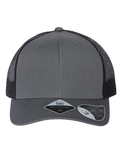 Load image into Gallery viewer, Atlantis Headwear BRYCE Sustainable Trucker Cap - Dark Grey/ Black
