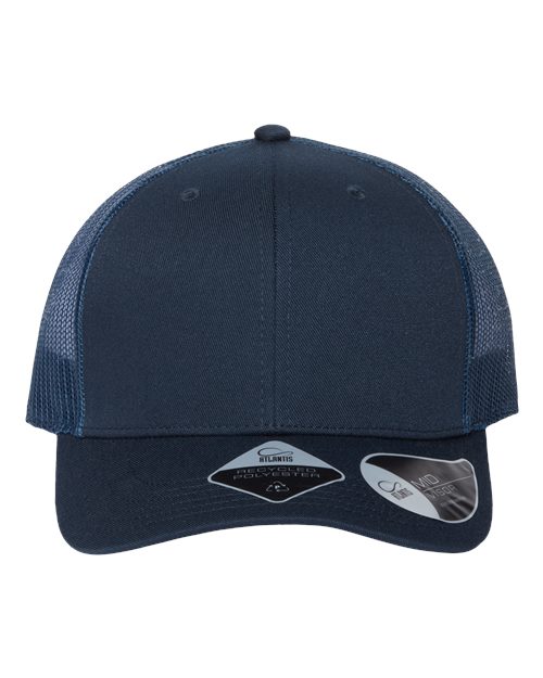 Load image into Gallery viewer, Atlantis Headwear BRYCE Sustainable Trucker Cap - Navy/ Navy
