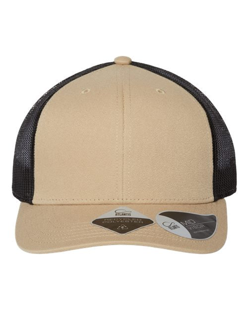 Load image into Gallery viewer, Atlantis Headwear BRYCE Sustainable Trucker Cap - Khaki/ Black
