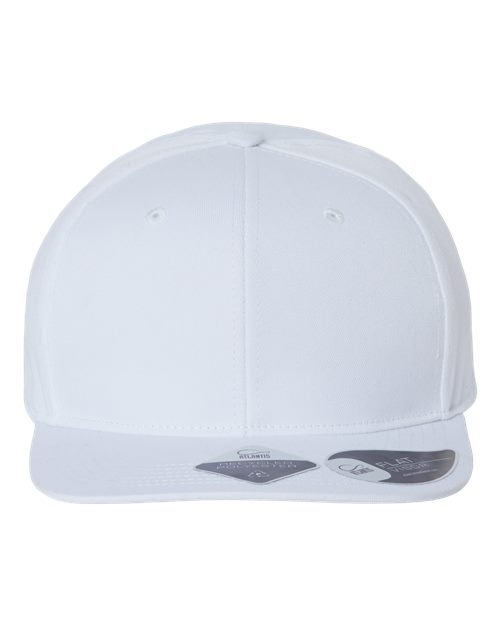 Atlantis Headwear JAMES Sustainable Flat Bill Cap - White