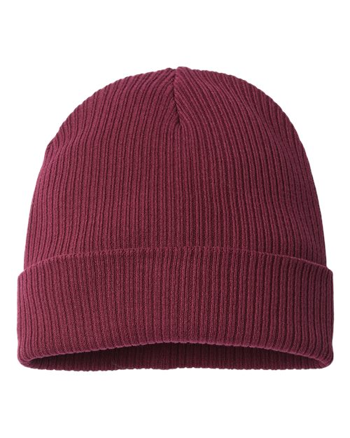Atlantis Headwear NELSON Sustainable Cuffed Beanie - Burgundy