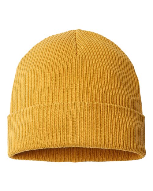 Atlantis Headwear NELSON Sustainable Cuffed Beanie - Mustard Yellow