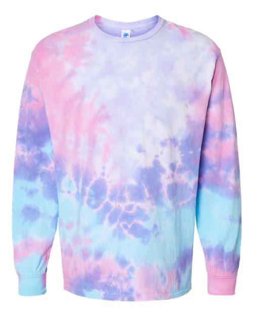 Colortone 2000 Unisex Tie-Dyed Long Sleeve T-Shirt - Cotton Candy