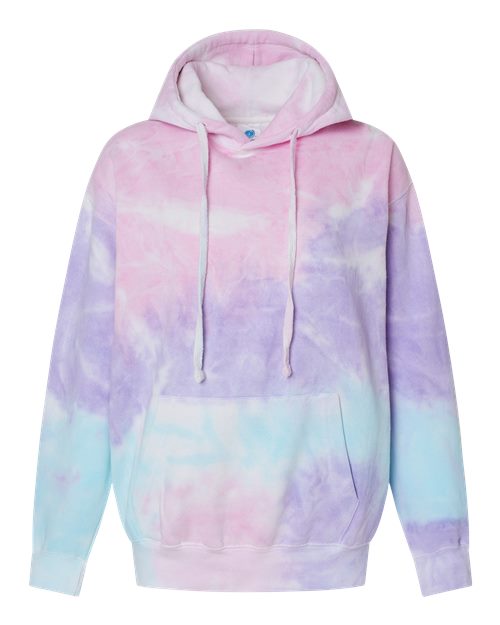 Colortone 8777 Unisex Tie-Dyed Hooded Sweatshirt - Cotton Candy