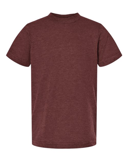 Load image into Gallery viewer, Youth Fine Jersey T-Shirt - Heather Burgundy
