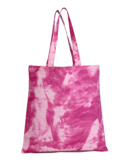 Load image into Gallery viewer, Q-Tees TD800 Tie-Dyed Canvas Tote Bag - Pink Lady
