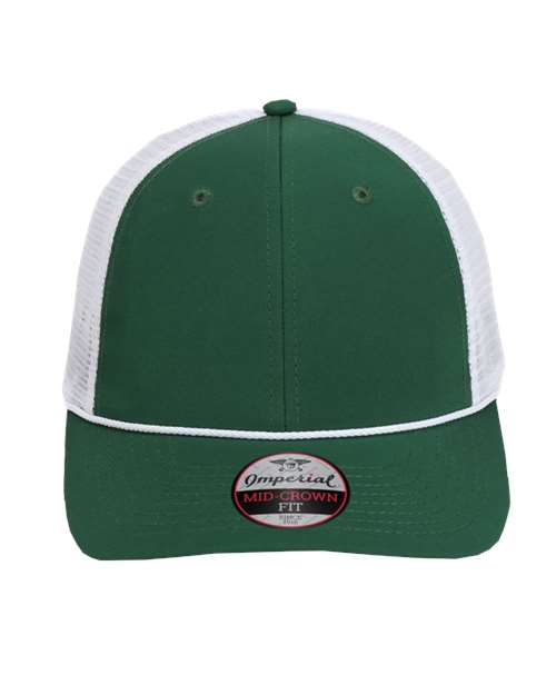 Imperial 7055 The Night Owl Performance Rope Cap - Forest/ White