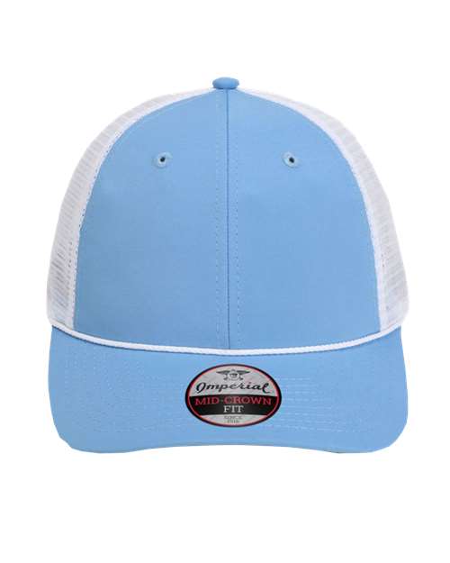 Load image into Gallery viewer, Imperial 7055 The Night Owl Performance Rope Cap - Powder Blue/ White
