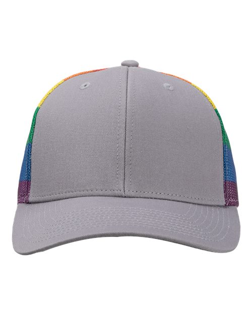 Kati S700M Printed Mesh Trucker Cap - Grey/ Rainbow