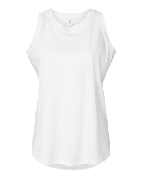 LAT 3592 Women's Relaxed Fine Jersey Tank - White