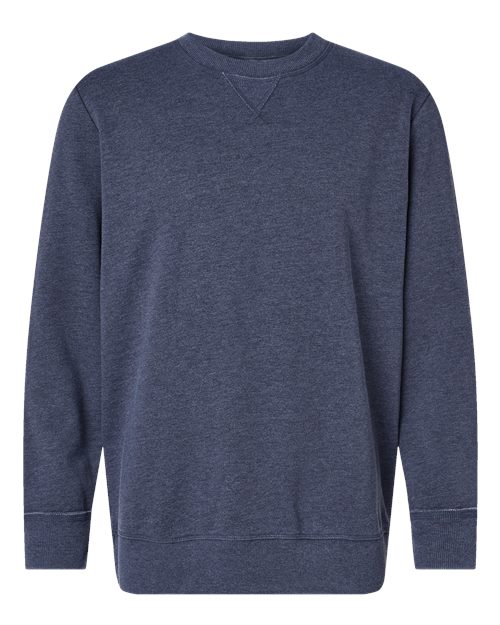 LAT 6935 Unisex Vintage Wash Crewneck Sweatshirt - Washed Navy