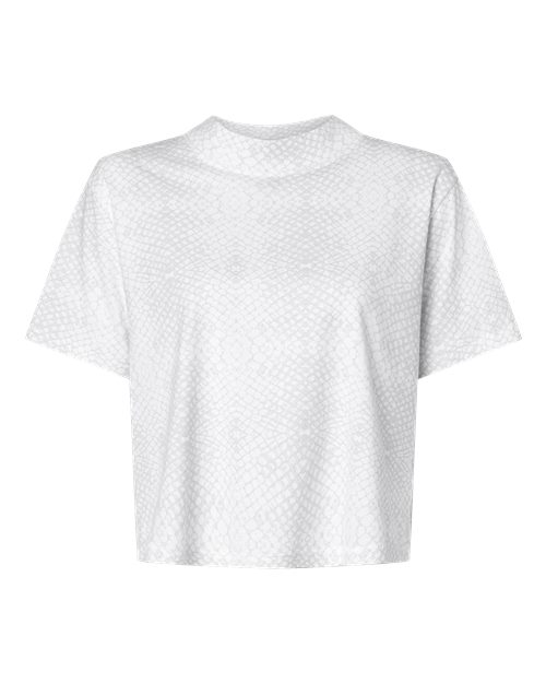 Load image into Gallery viewer, LAT 3518 Women's Boxy Tee - White Reptile
