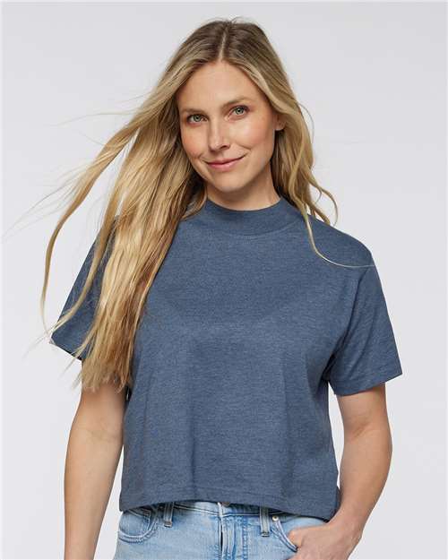 LAT 3518 Women's Boxy Tee - Vintage Denim
