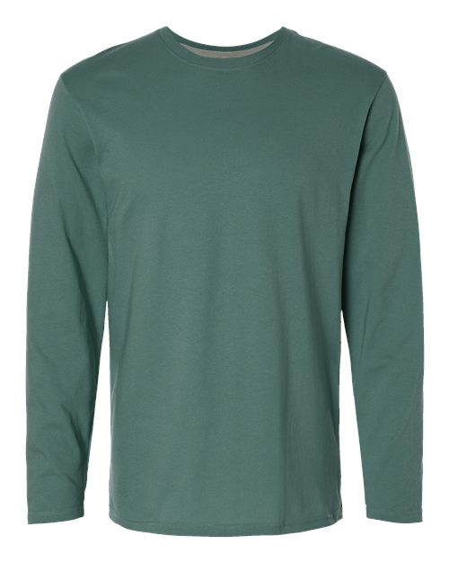 LAT 6918 Unisex Fine Jersey Long Sleeve Tee - Basil