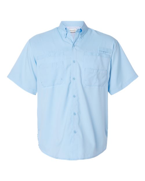 Paragon 700 Men's Hatteras Performance Short Sleeve Fishing Shirt - Blue Mist