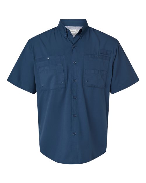 Paragon 700 Men's Hatteras Performance Short Sleeve Fishing Shirt - Navy