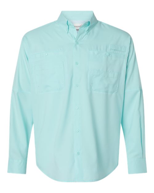 Load image into Gallery viewer, Paragon 702 Men's Kitty Hawk Performance Fishing Shirt - Aqua Blue
