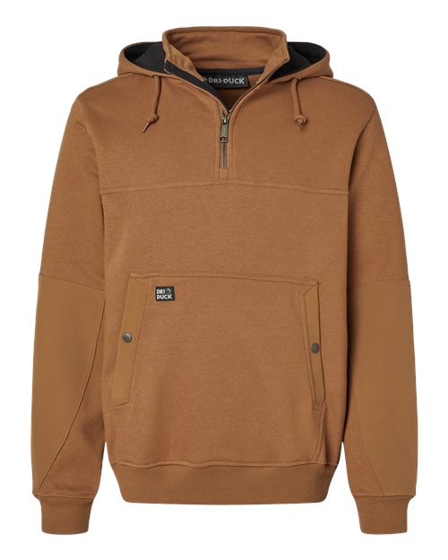 DRI DUCK 7349 Men's Mission Quarter-Zip Hooded Pullover - Saddle