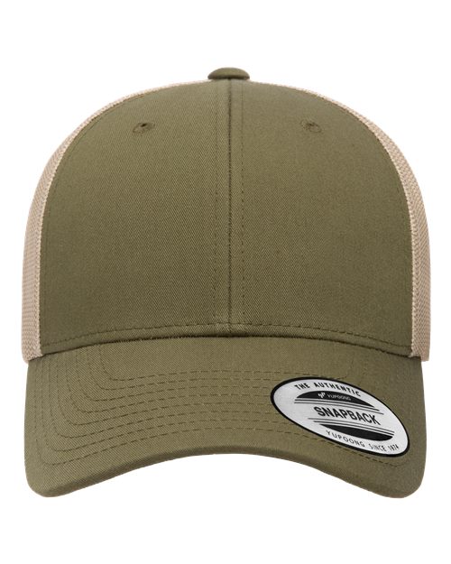 YP Classics 6601 Elite Cap - Moss Green/ Khaki