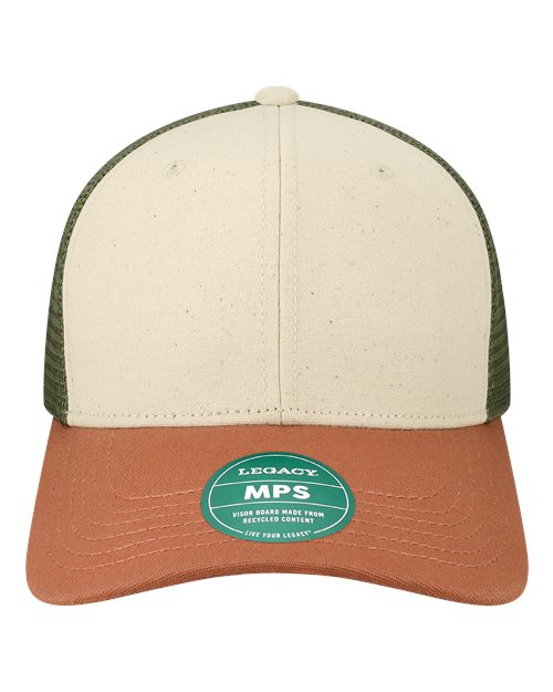 LEGACY MPS Mid-Pro Snapback Trucker Cap - Stone/ Bronze/ Light Olive Green