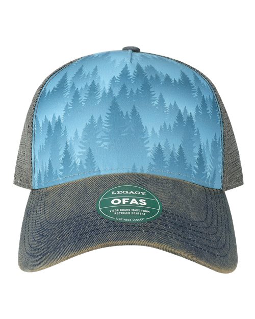 LEGACY OFAFP Old Favorite Five-Panel Trucker Cap - Blue Pines