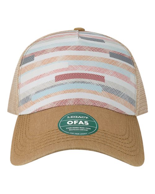 LEGACY OFAFP Old Favorite Five-Panel Trucker Cap - Fabric Stripes