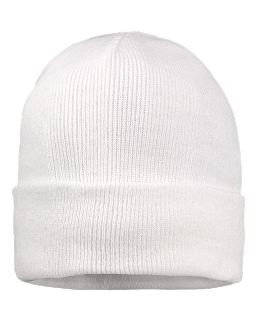 Sportsman SP12FL 12" Fleece Lined Cuffed Beanie - White