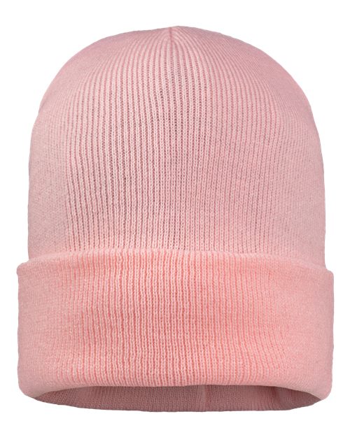 Sportsman SP12JL 12" Jersey Lined Cuffed Beanie - Pink