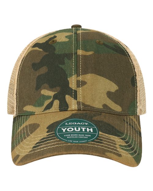 LEGACY OFAY Youth Old Favorite Trucker Cap - Army Camo/ Khaki