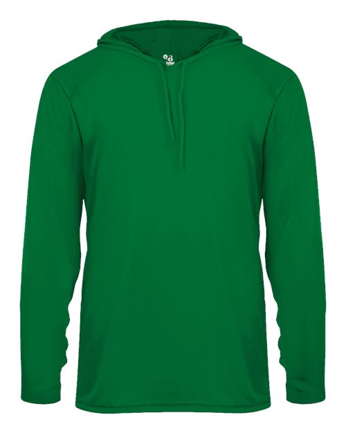 Load image into Gallery viewer, Badger 4105 Unisex B-Core Hooded Long Sleeve T-Shirt - Kelly
