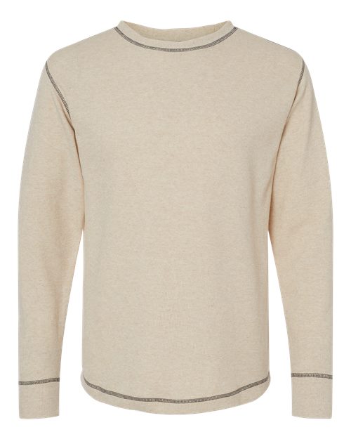 Load image into Gallery viewer, J. America 8238 Men's Vintage Thermal Long Sleeve T-Shirt - Oatmeal Heather

