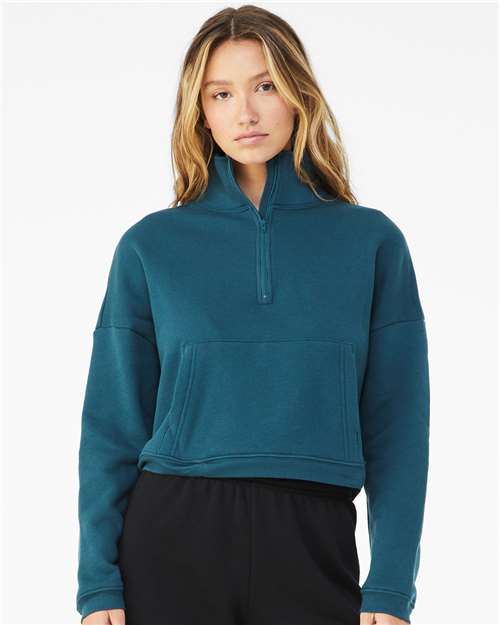 Load image into Gallery viewer, Women’s Sponge Fleece Half Zip Pullover
