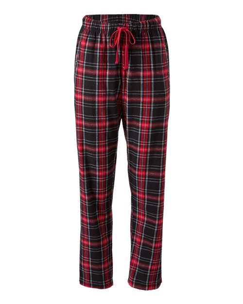 Boxercraft BW6620 Women's Haley Flannel Pants - Black/ Red Kingston Plaid