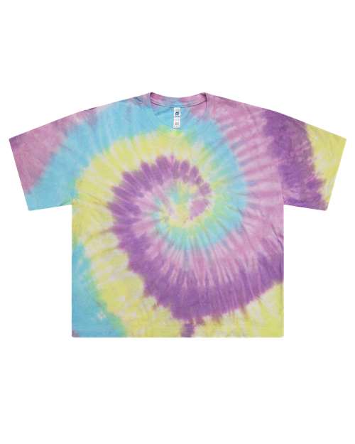 Load image into Gallery viewer, Colortone 1050 Women's Tie-Dyed Crop T-Shirt - Jellybean
