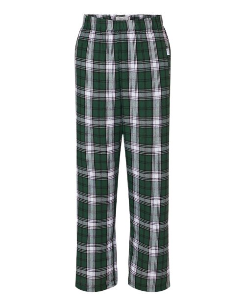 Load image into Gallery viewer, Boxercraft BY6624 Youth Flannel Pants - Green/ White Plaid
