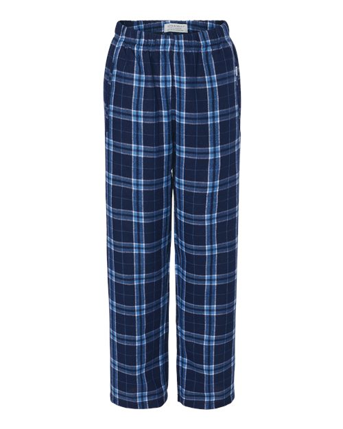 Load image into Gallery viewer, Boxercraft BY6624 Youth Flannel Pants - Navy/ Columbia Plaid

