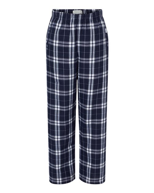 Load image into Gallery viewer, Boxercraft BY6624 Youth Flannel Pants - Navy/ Silver Plaid
