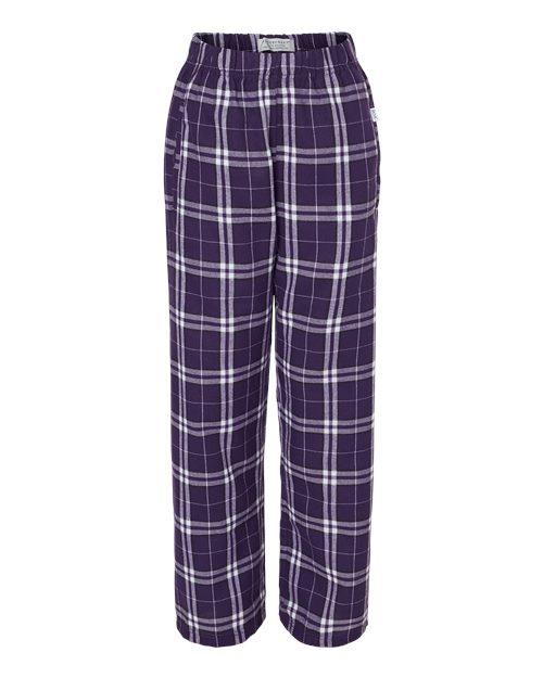 Boxercraft BY6624 Youth Flannel Pants - Purple/ White Plaid