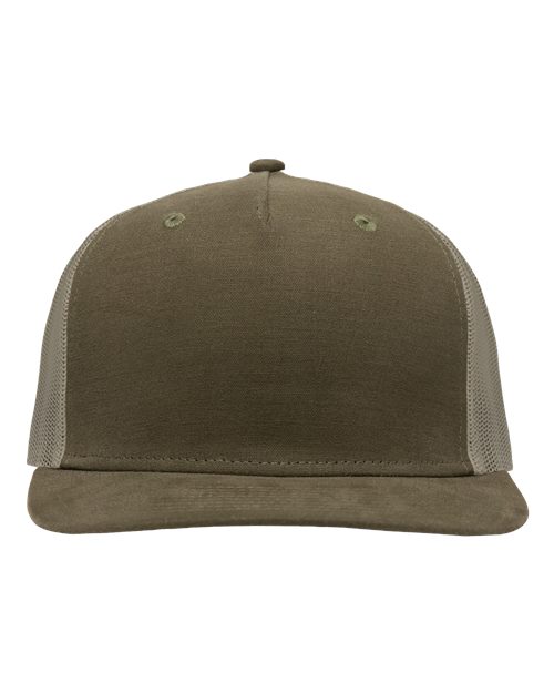 Sportsman SP1550 Modern Five-Panel Trucker Fit Cap - Dark Olive Green/ Khaki