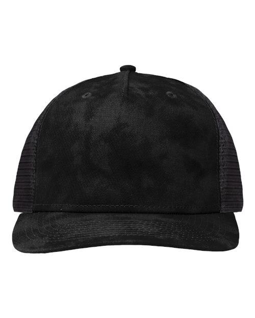 Load image into Gallery viewer, Sportsman SP1550 Modern Five-Panel Trucker Fit Cap - Old Wash Black/ Black
