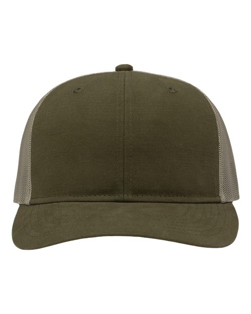 Sportsman SP1650 Modern Six-Panel Trucker Fit Cap - Dark Olive Green/ Khaki