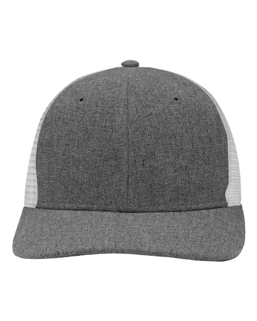Sportsman SP1650 Modern Six-Panel Trucker Fit Cap - Black Heather/ White