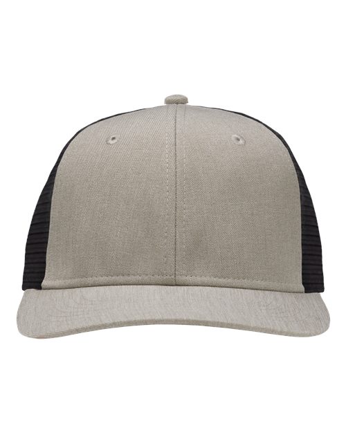 Load image into Gallery viewer, Sportsman SP1650 Modern Six-Panel Trucker Fit Cap - Grey Heather/ Black

