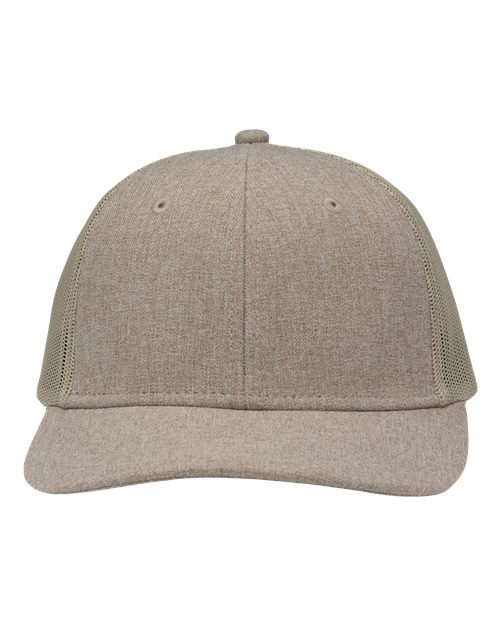 Load image into Gallery viewer, Sportsman SP1650 Modern Six-Panel Trucker Fit Cap - Khaki Heather/ Khaki
