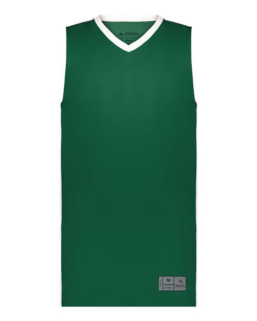 Augusta Sportswear 6886 Men's Match-Up Basketball Jersey - Dark Green/ White